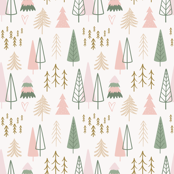 Cider & Sage Christmas Trees Fabric - ineedfabric.com
