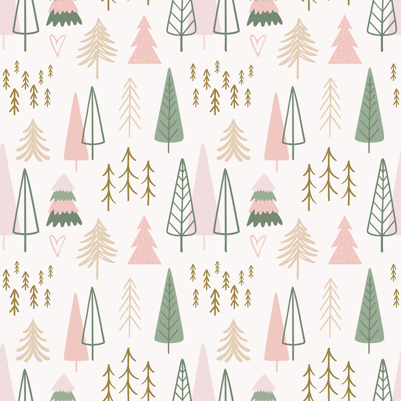 Cider & Sage Christmas Trees Fabric - ineedfabric.com