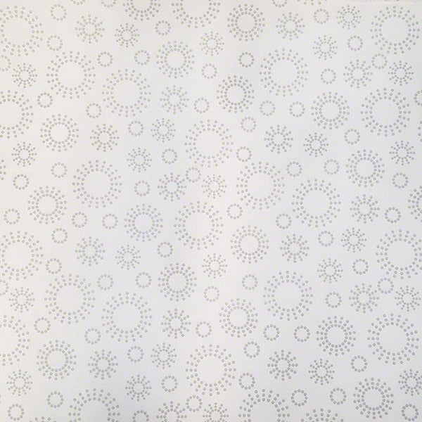 Circle Tone on Tone Fabric - Gray on White - ineedfabric.com