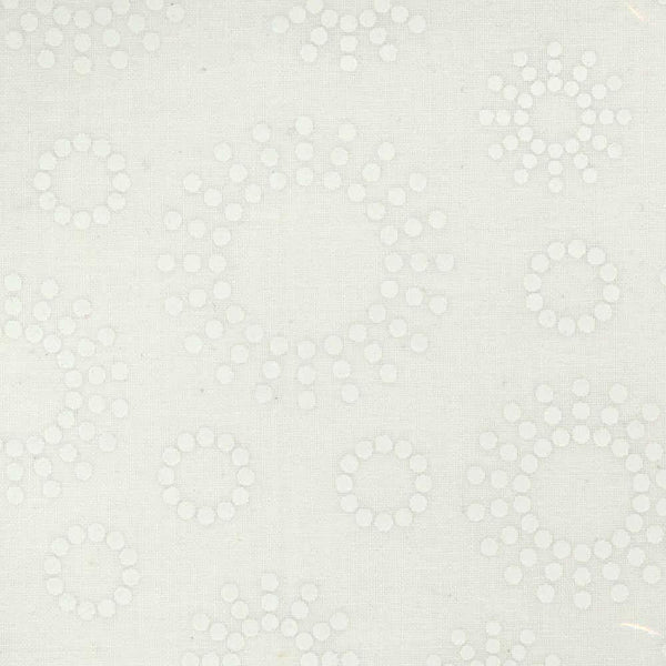 Circle Tone on Tone Fabric - White on White - ineedfabric.com