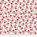 Classic Collection, Florals Fabric, Red on White - ineedfabric.com