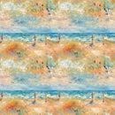 Claude Monet Beach Pattern 3 Fabric - ineedfabric.com