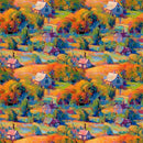Claude Monet Country Village Pattern 1 Fabric - ineedfabric.com