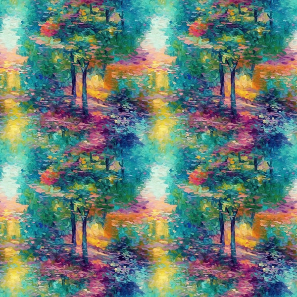 Claude Monet Forest Fabric - ineedfabric.com