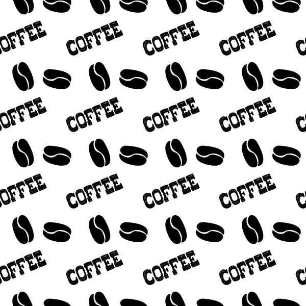 Coffee Beans & Words Fabric - ineedfabric.com