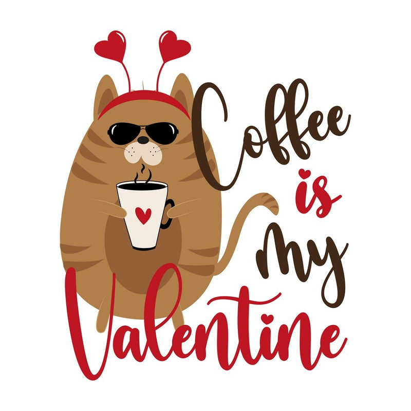 Coffee Is My Valentine Fabric Panel - ineedfabric.com