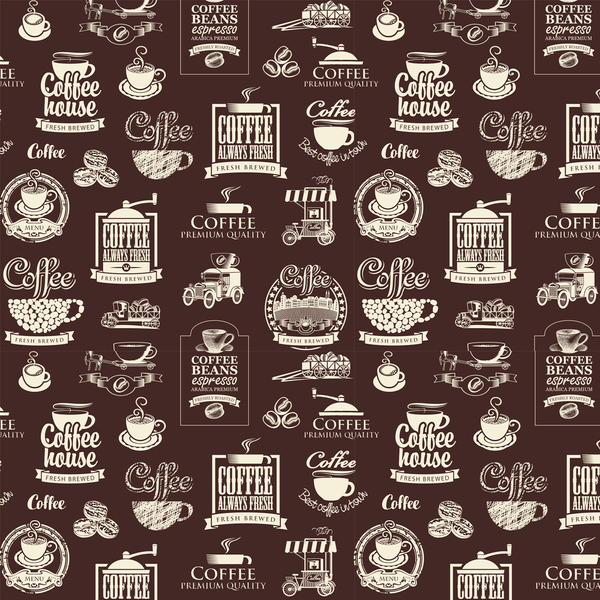 Coffee Theme Fabric - Brown - ineedfabric.com