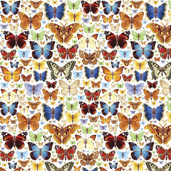 Colorful Butterfly Icon Fabric - Multi - ineedfabric.com