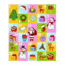 Colorful Cartoon Christmas Advent Calendar Fabric Panel - ineedfabric.com