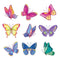 Colorful Collection Of Butterflies Fabric Panel - Multi - ineedfabric.com