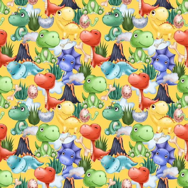 Colorful Dino Fabric - ineedfabric.com