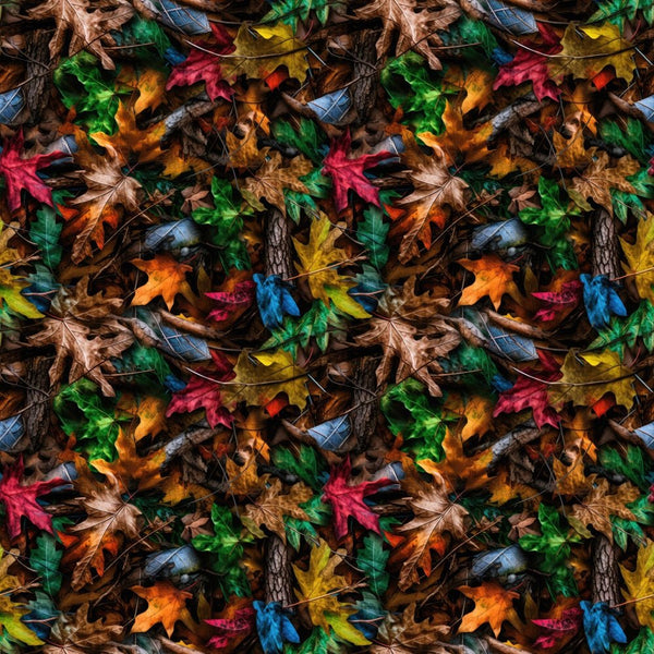 Colorful Fall Leaves Fabric - ineedfabric.com