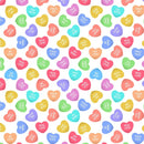 Colorful Heart Candies Fabric - ineedfabric.com