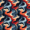 Colorful Marbled Waves Fabric - ineedfabric.com