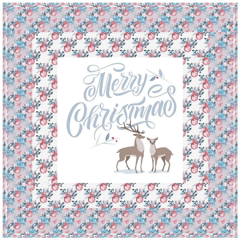 Colorful Merry Christmas Deer Wall Hanging 42" x 42" - ineedfabric.com