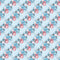 Colorful Ornaments on Swirl Fabric - Blue - ineedfabric.com