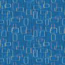 Colorful Retro Mod Shapes Fabric - Blue - ineedfabric.com