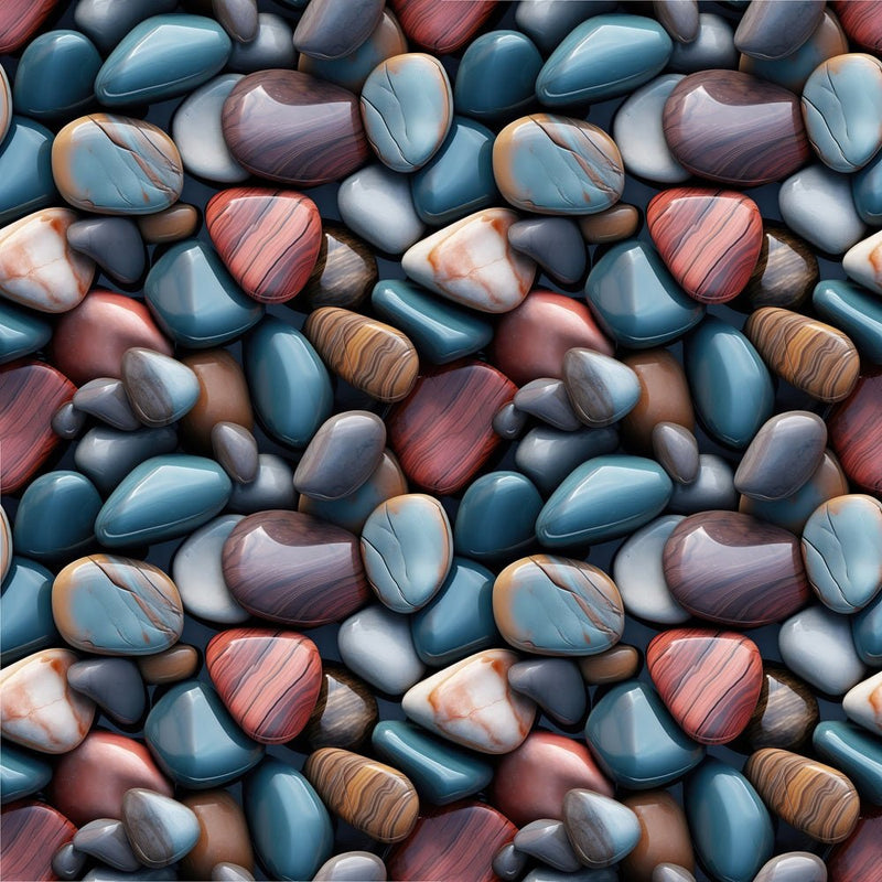 Colorful Stones Fabric - ineedfabric.com