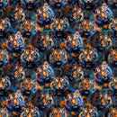 Colorful Tiger Face Fabric - ineedfabric.com