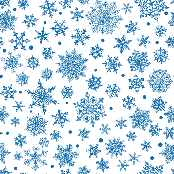 Complex Snowflakes Fabric - Blue - ineedfabric.com