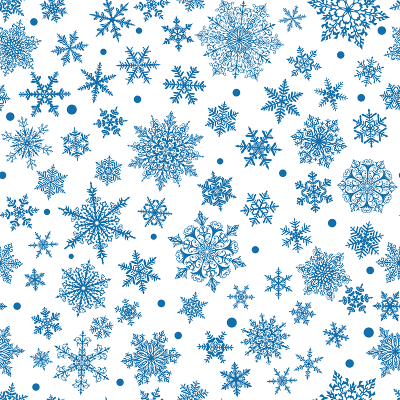 Complex Snowflakes Fabric - Blue - ineedfabric.com