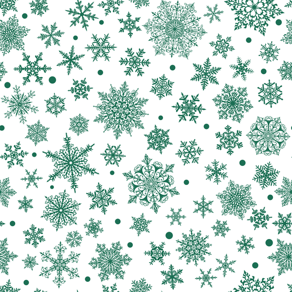 Complex Snowflakes Fabric - Hunter Green - ineedfabric.com