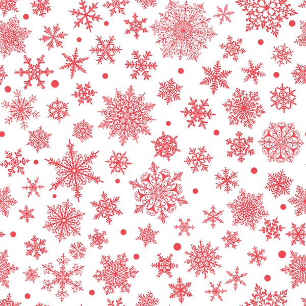 Complex Snowflakes Fabric - Red - ineedfabric.com