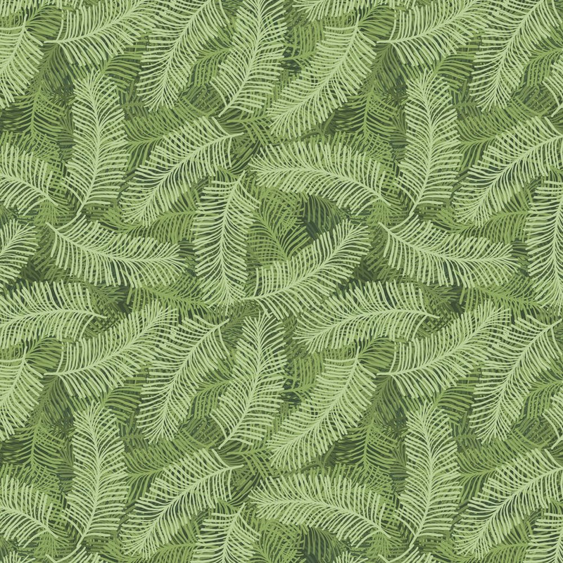 Coniferous Branch Fabric - Green - ineedfabric.com