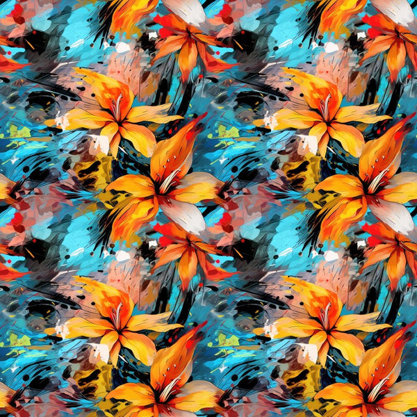 Contemporary Floral Fusion Fabric - ineedfabric.com