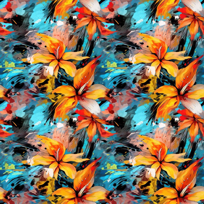 Contemporary Floral Fusion Fabric - ineedfabric.com