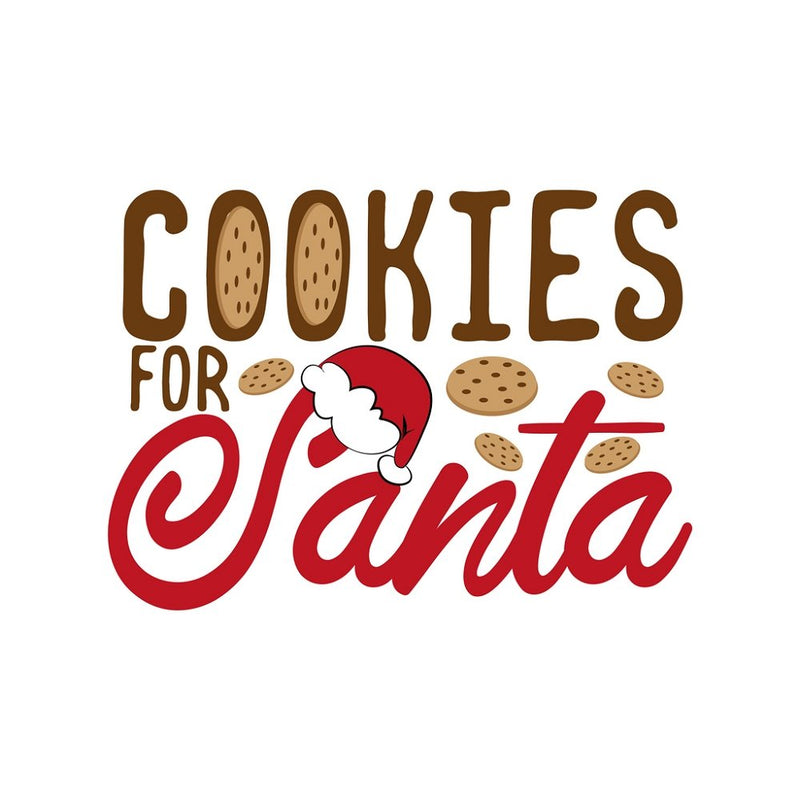 Cookies For Santa Fabric Panel - White - ineedfabric.com