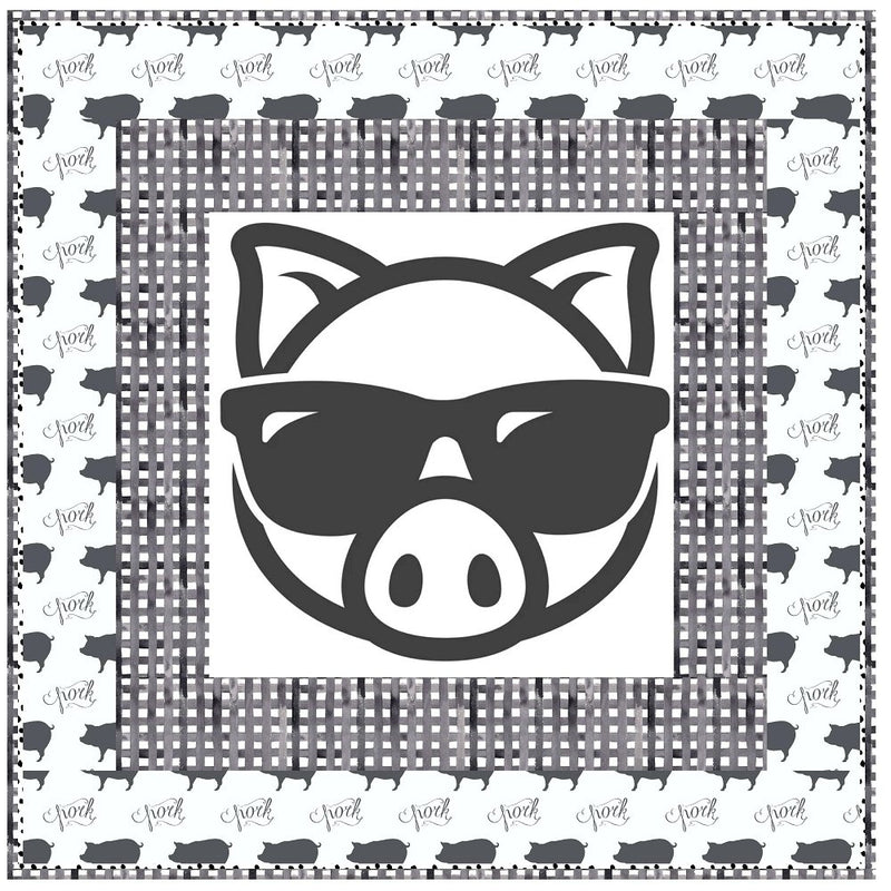 Cool Pig With Sunglasses Wall Hanging 42" x 42" - ineedfabric.com
