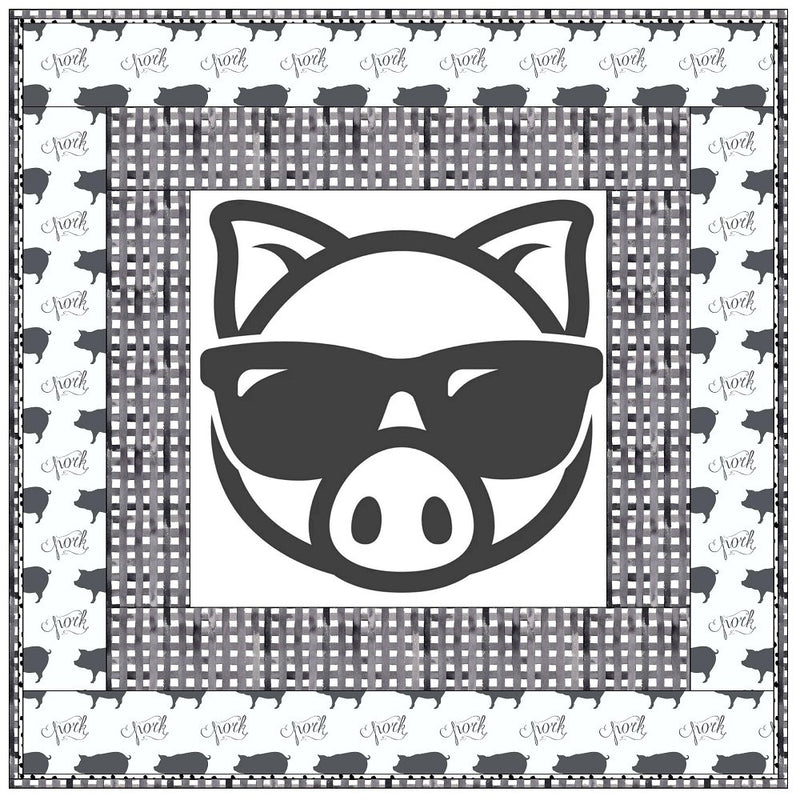 Cool Pig With Sunglasses Wall Hanging 42" x 42" - ineedfabric.com