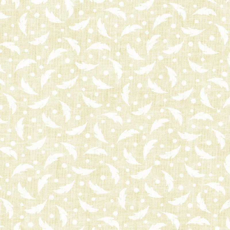 Copy of Feathers and Dots Fabric, Tone on Tone - White On Tint - ineedfabric.com