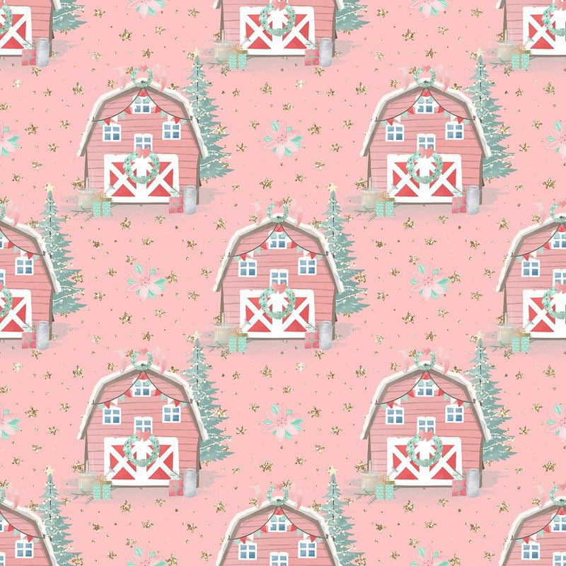 Cotton Candy Farm Holiday Pattern 1 Fabric - ineedfabric.com