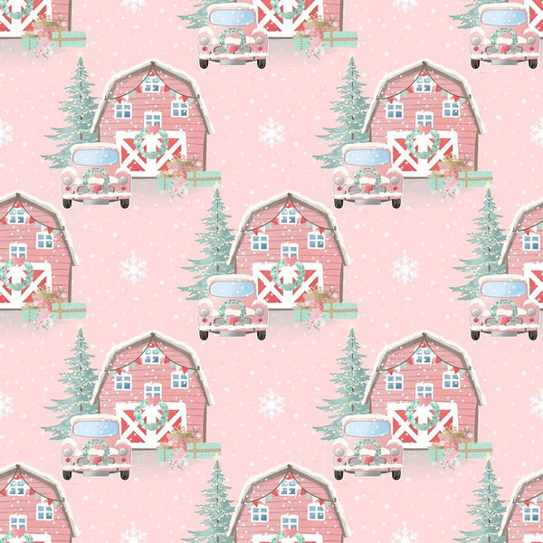 Cotton Candy Farm Holiday Pattern 9 Fabric - ineedfabric.com