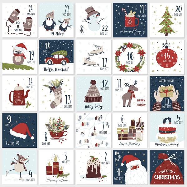 Count Down To Christmas Advent Calendar Fabric Panel - ineedfabric.com