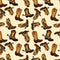 Cowboy Boots Fabric - Tan - ineedfabric.com