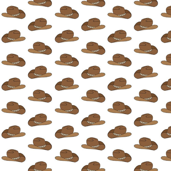Cowboy Hat Allover Fabric - ineedfabric.com