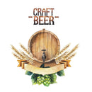 Craft Beer & Malt Fabric Panel - ineedfabric.com