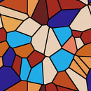 Crazy Paving Mosaic 4 Fabric - ineedfabric.com