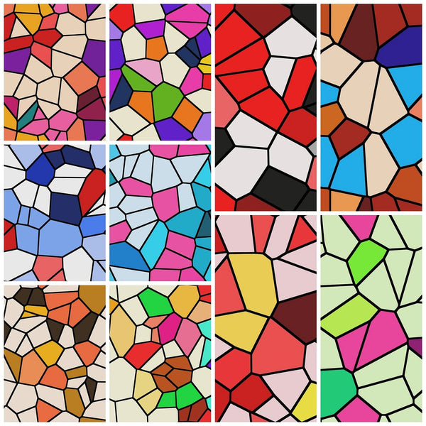 Crazy Paving Mosaic Fat Quarter Bundle - 10 Pieces - ineedfabric.com
