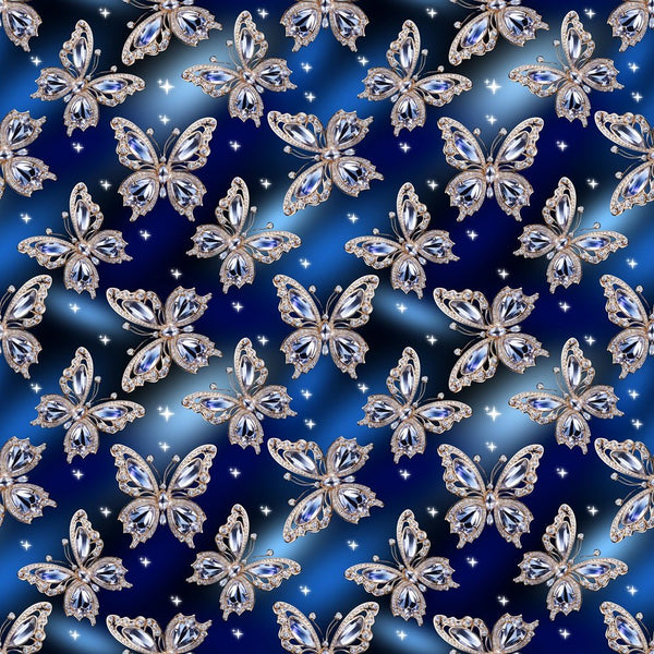 Crystal Butterfly Fabric - ineedfabric.com