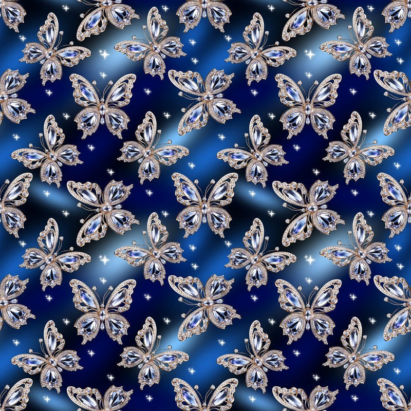 Crystal Butterfly Fabric - ineedfabric.com