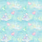 Crystals, Moon & Clouds Fabric - Baby Blue - ineedfabric.com