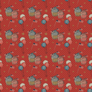 Cupcake & Dots Fabric - Red - ineedfabric.com