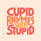 Cupid Rhymes With Stupid Fabric Panel - ineedfabric.com