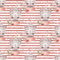 Curious Cat on Striped Fabric - Pink - ineedfabric.com