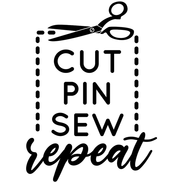 Cut Pin Sew Repeat Fabric Panel - Black/White - ineedfabric.com