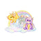 Cute Baby Dragons on Clouds Fabric Panel - ineedfabric.com